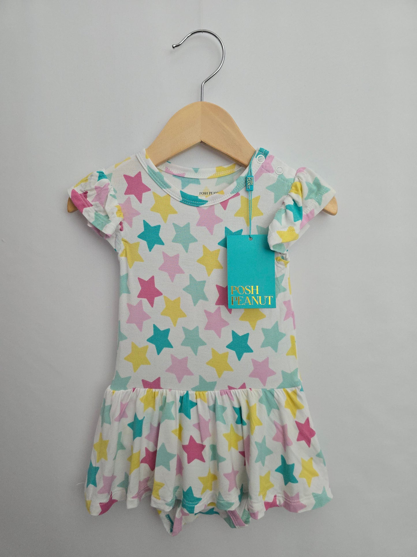 NEW Posh Peanut Stars Twirl Bodysuit • 12-18 months