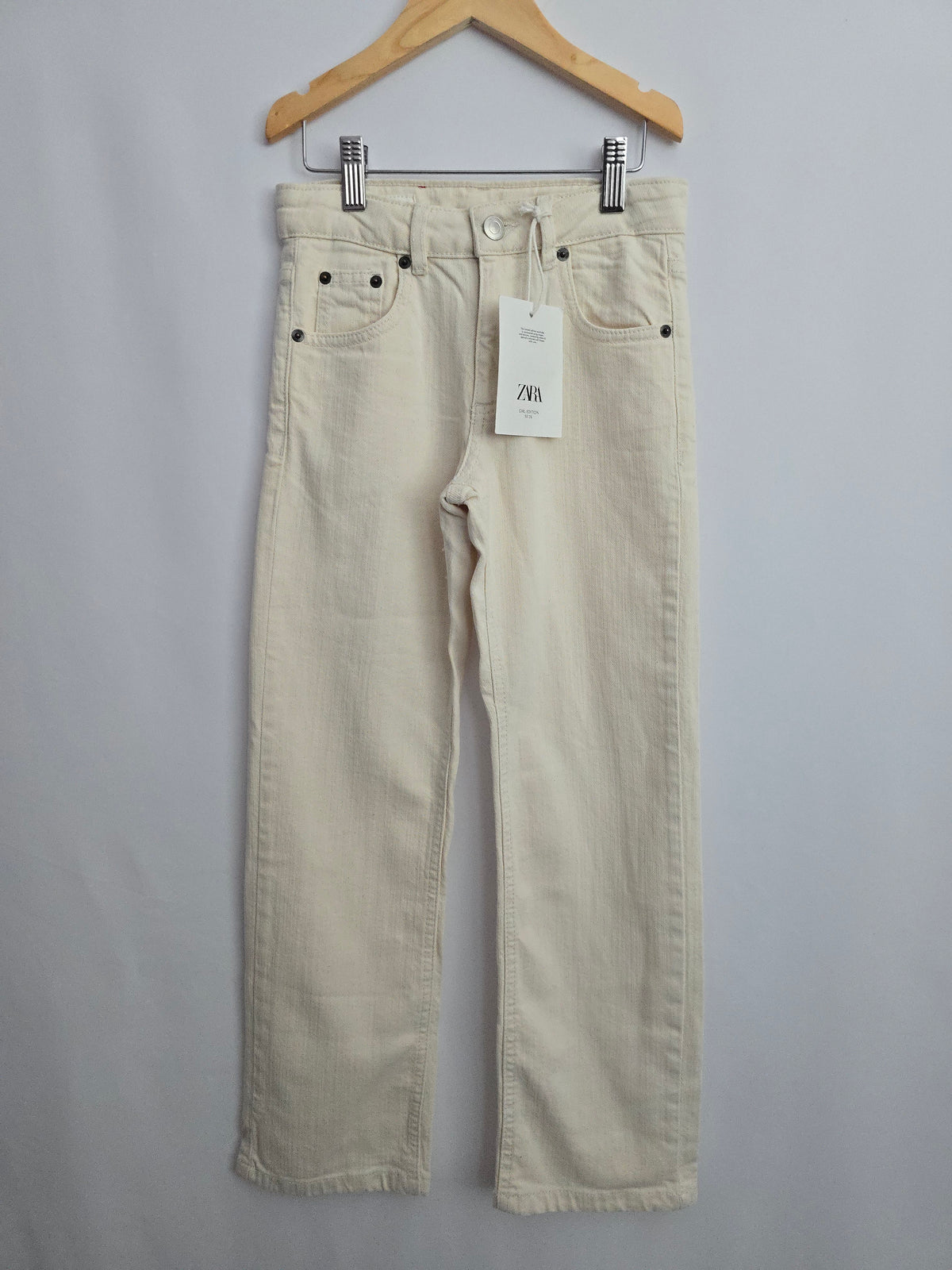 NEW Zara Cream Denim • 8-9 years