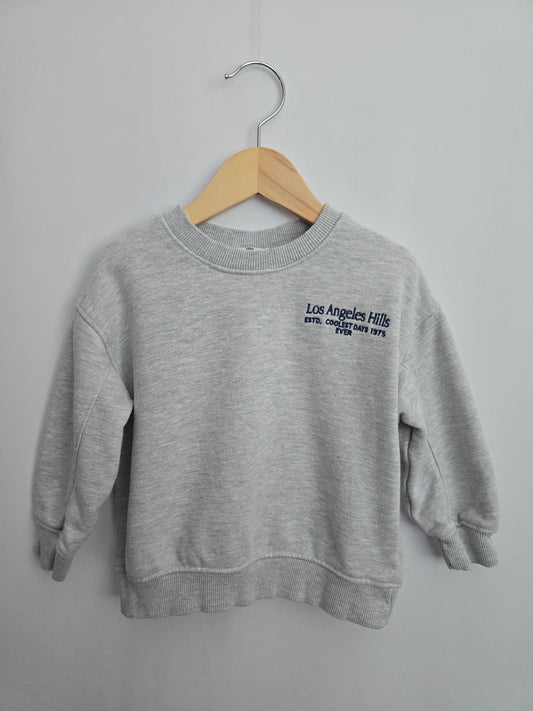 Zara Light Grey Los Angeles Crewneck • 3 years