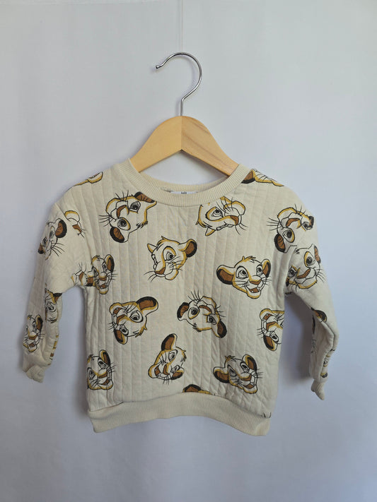 Disney Baby Simba Quilted Crewneck • 24 months