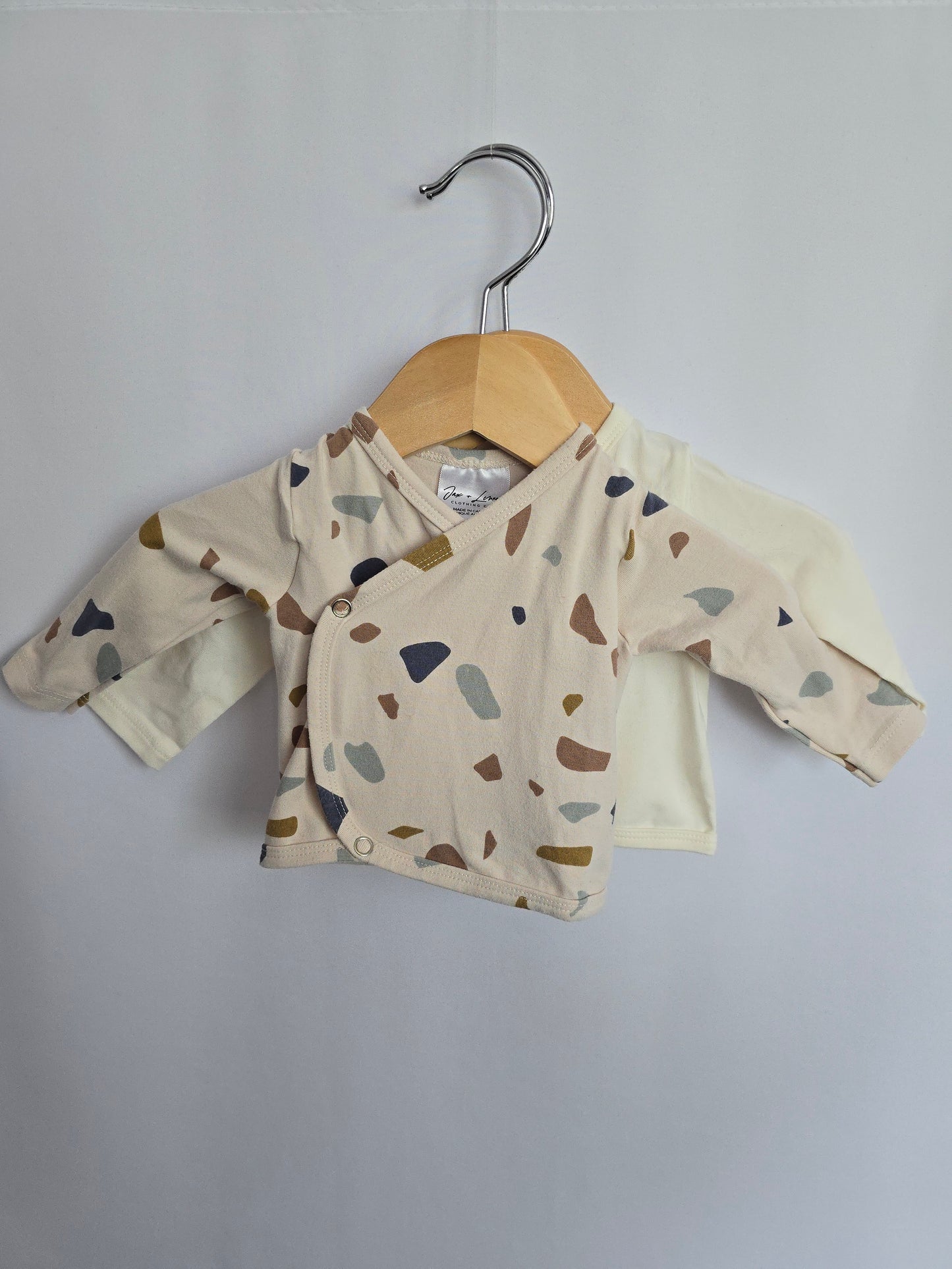 Jax & Lennon 2 Pack Layette Shirts • Newborn