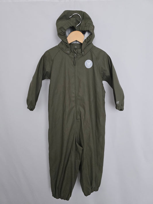 Wheat Olive Mika Rainsuit • 18 months
