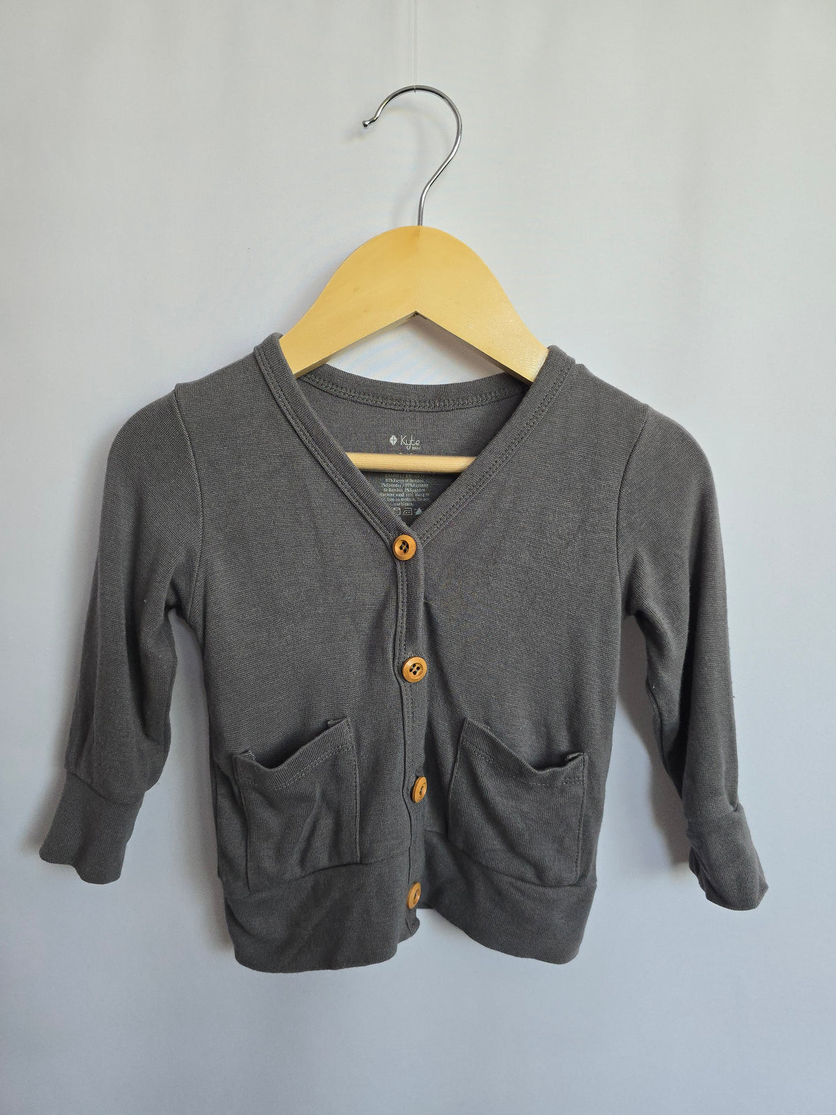 Kyte Slate Grey Cardigan • 6-12 months