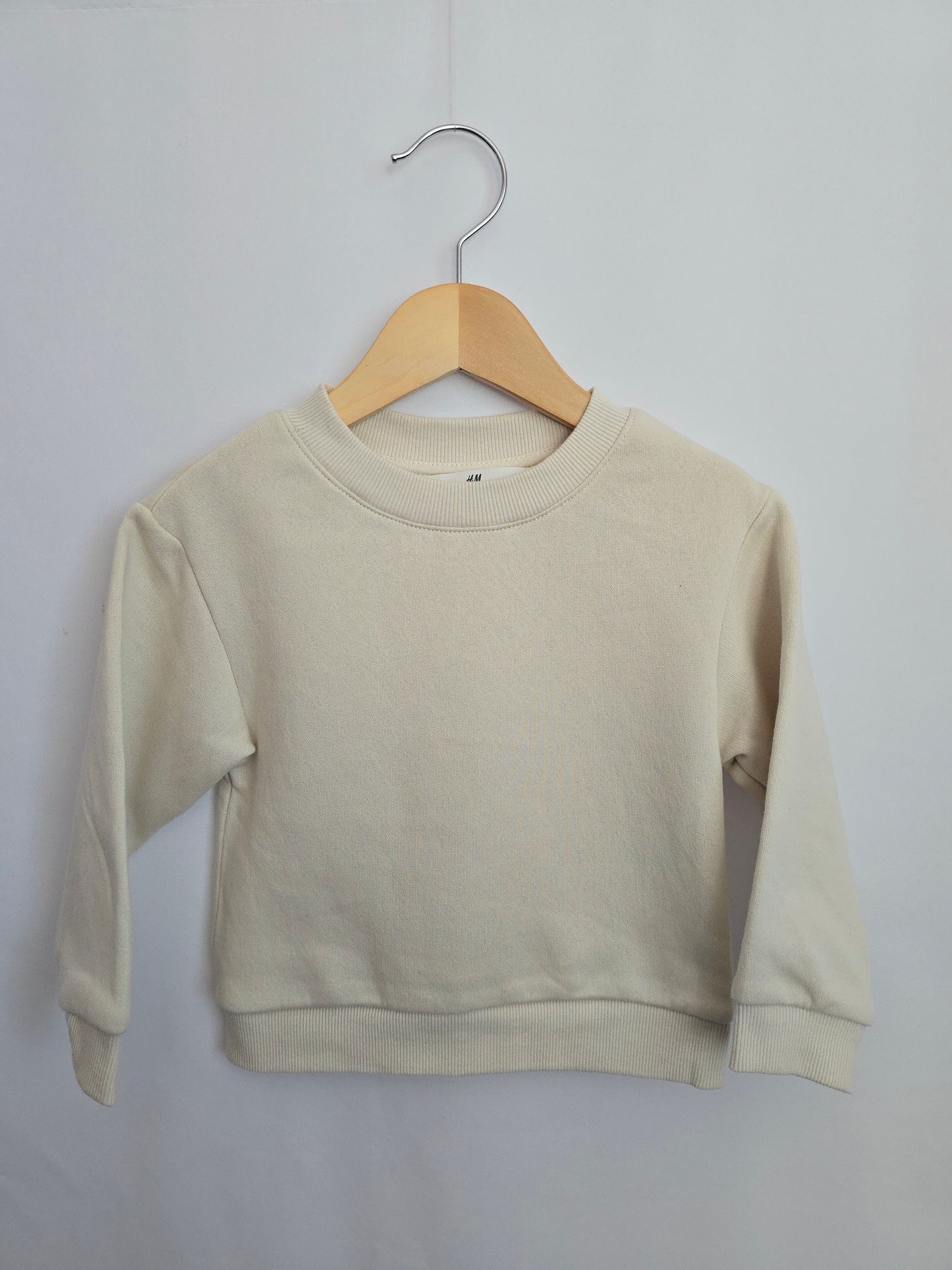 H&M Cream Crewneck • 18-24 months