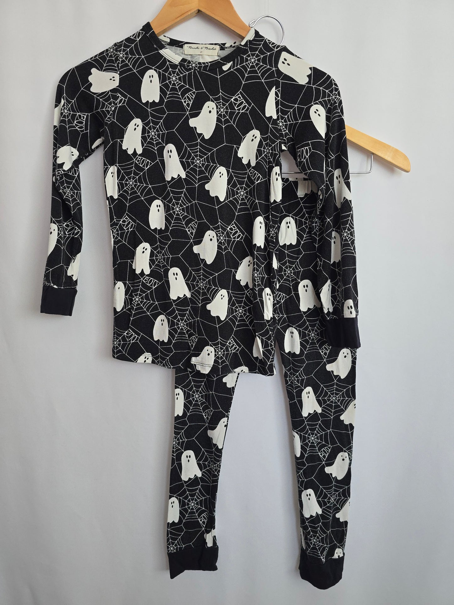Bambi & Birdie Ghost Spider Web Pajama Set • 6 years
