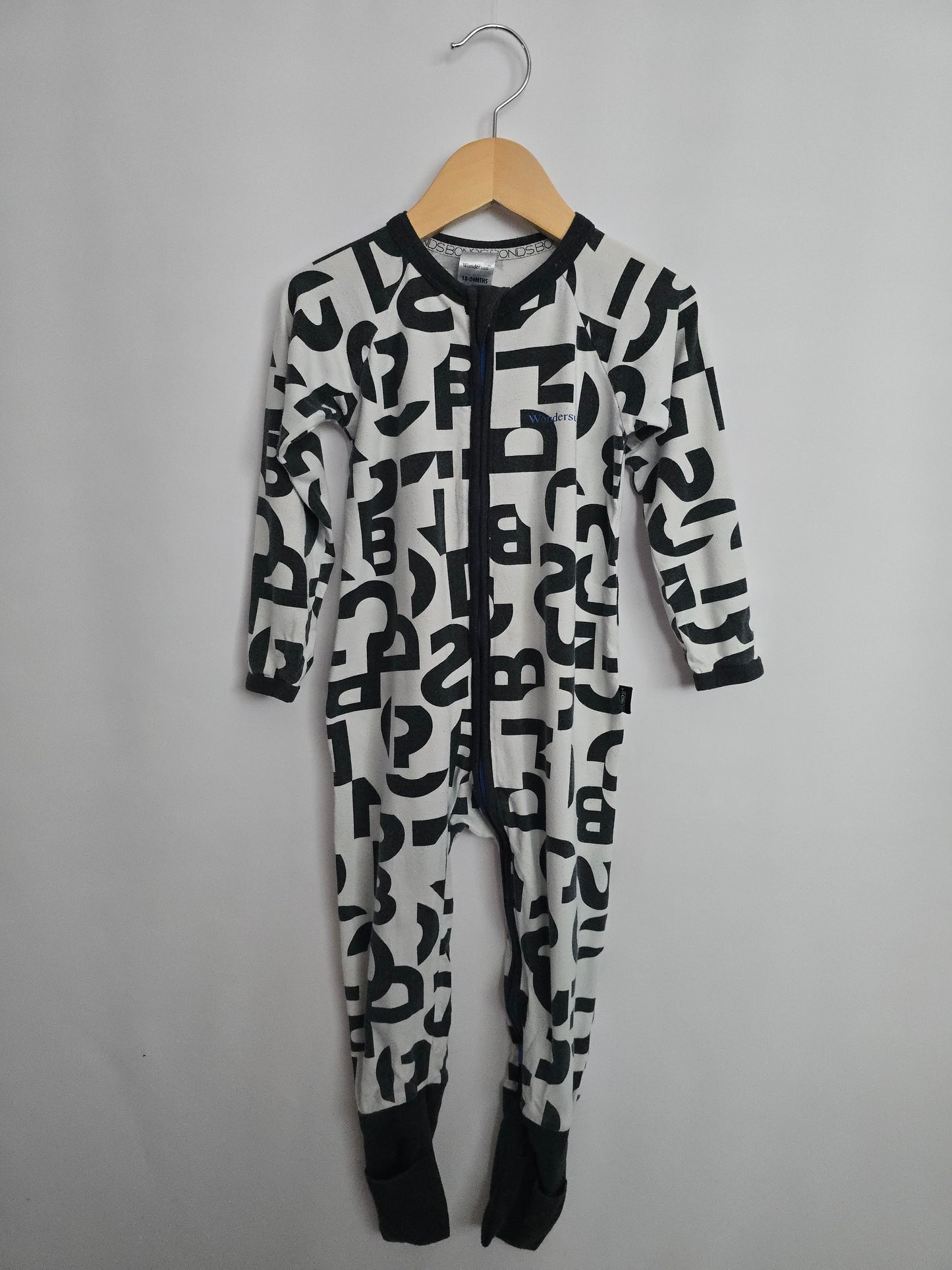 PLAY Bonds Wondersuit Letters Zip Romper • 18-24 months