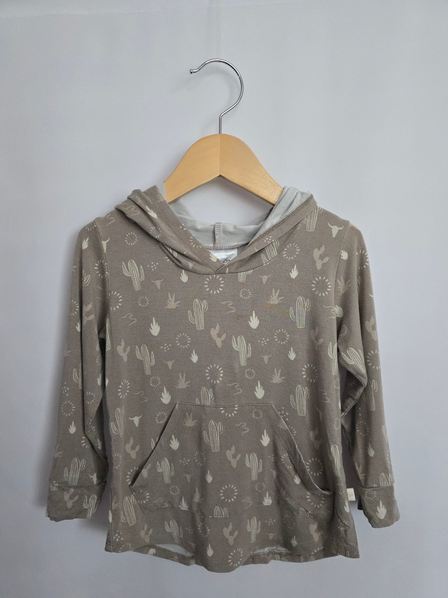 PLAY Jax & Lennon Grey Cactus Hoodie • 18-24 months