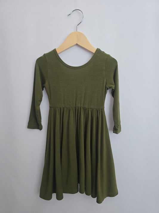 Kyte Olive Twirl Dress • 2 years