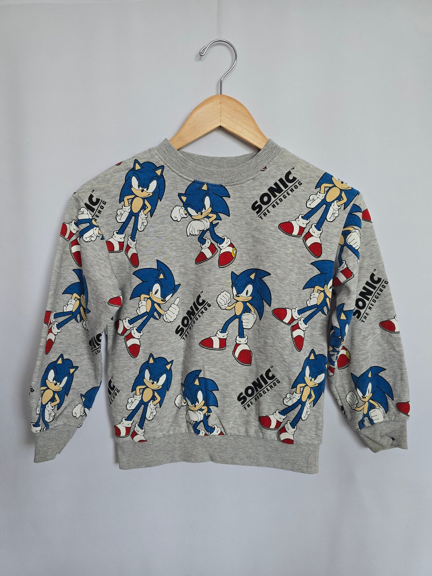 H&M Grey Sonic Crewneck • 6-8 years