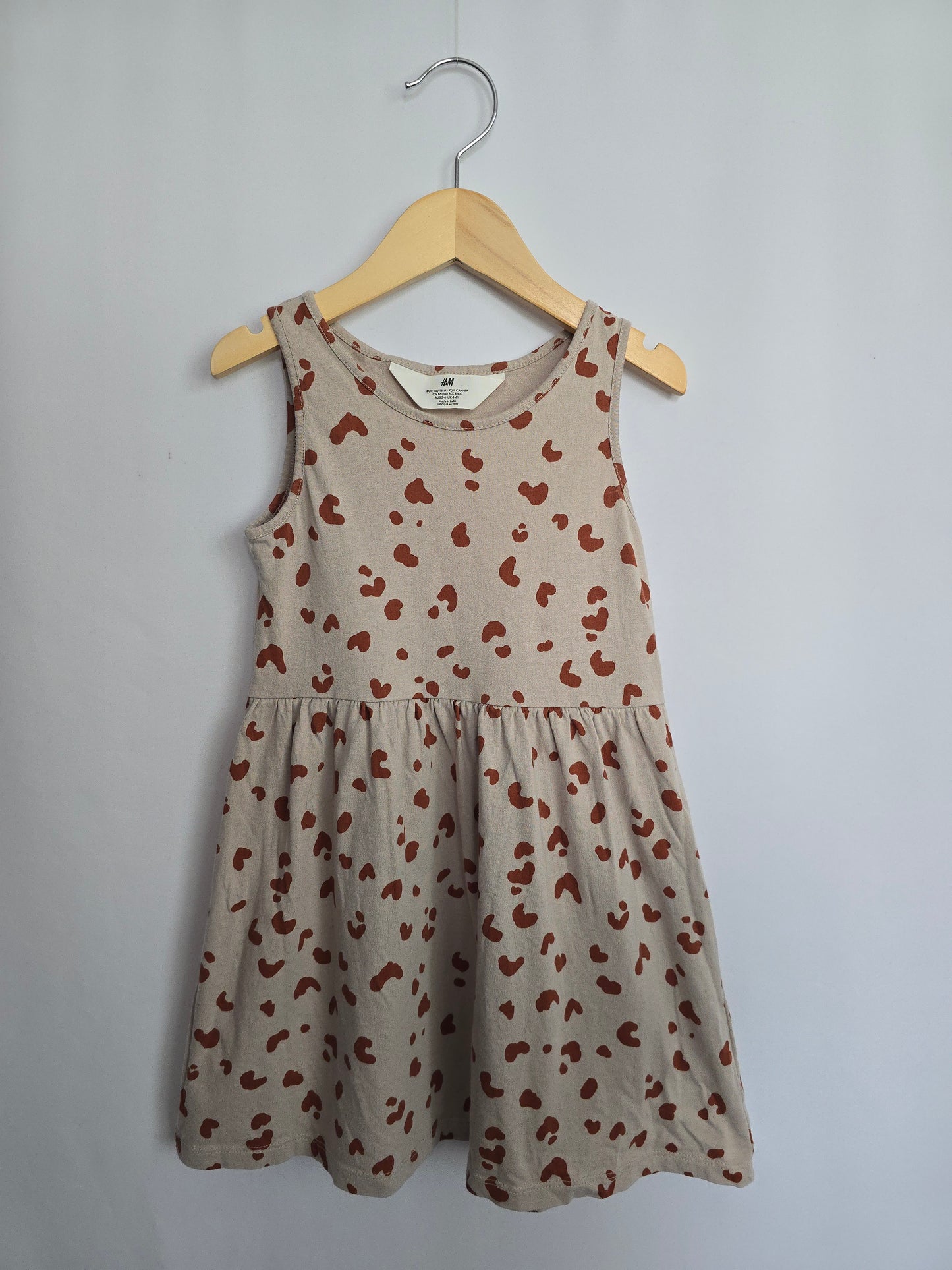 H&M Taupe Leopard Print Tank Dress • 4-6 years
