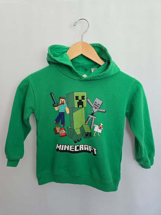 H&M Green Minecraft Hoodie • 4-6 years