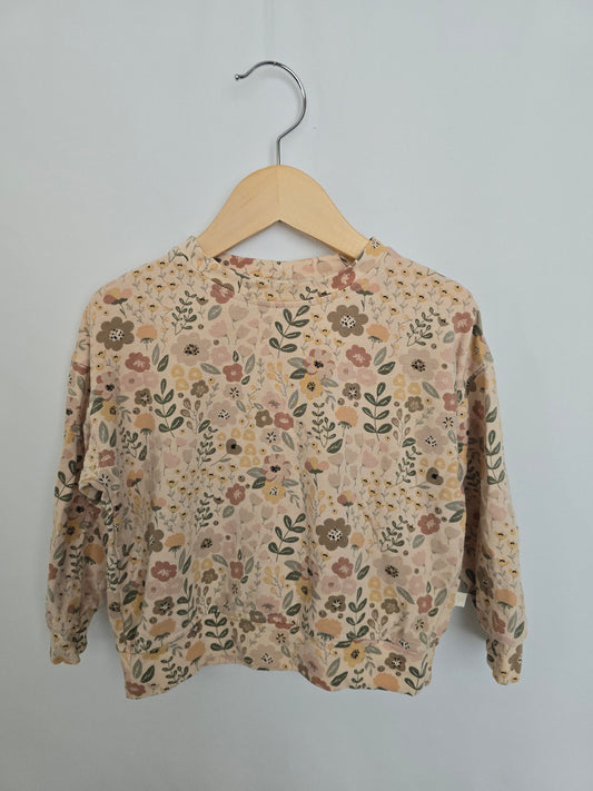 Jax & Lennon Fall Floral Crewneck • 12-18 months