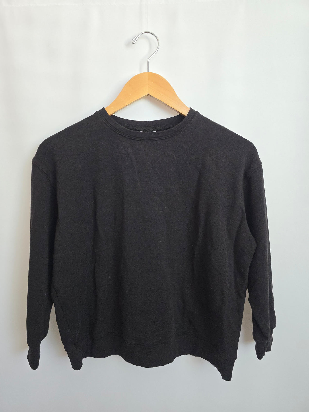 Jax & Lennon Terry Black Crewneck • Youth Medium 8-9 years