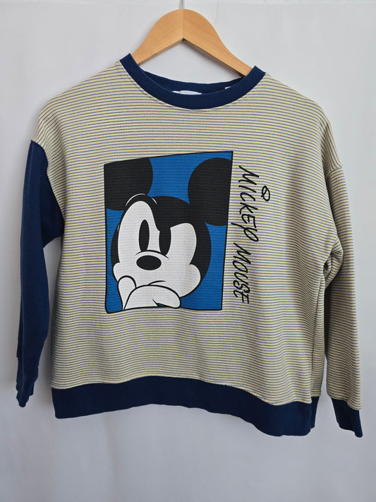 Zara Stripe Mickey Mouse Crew • 11-12 years