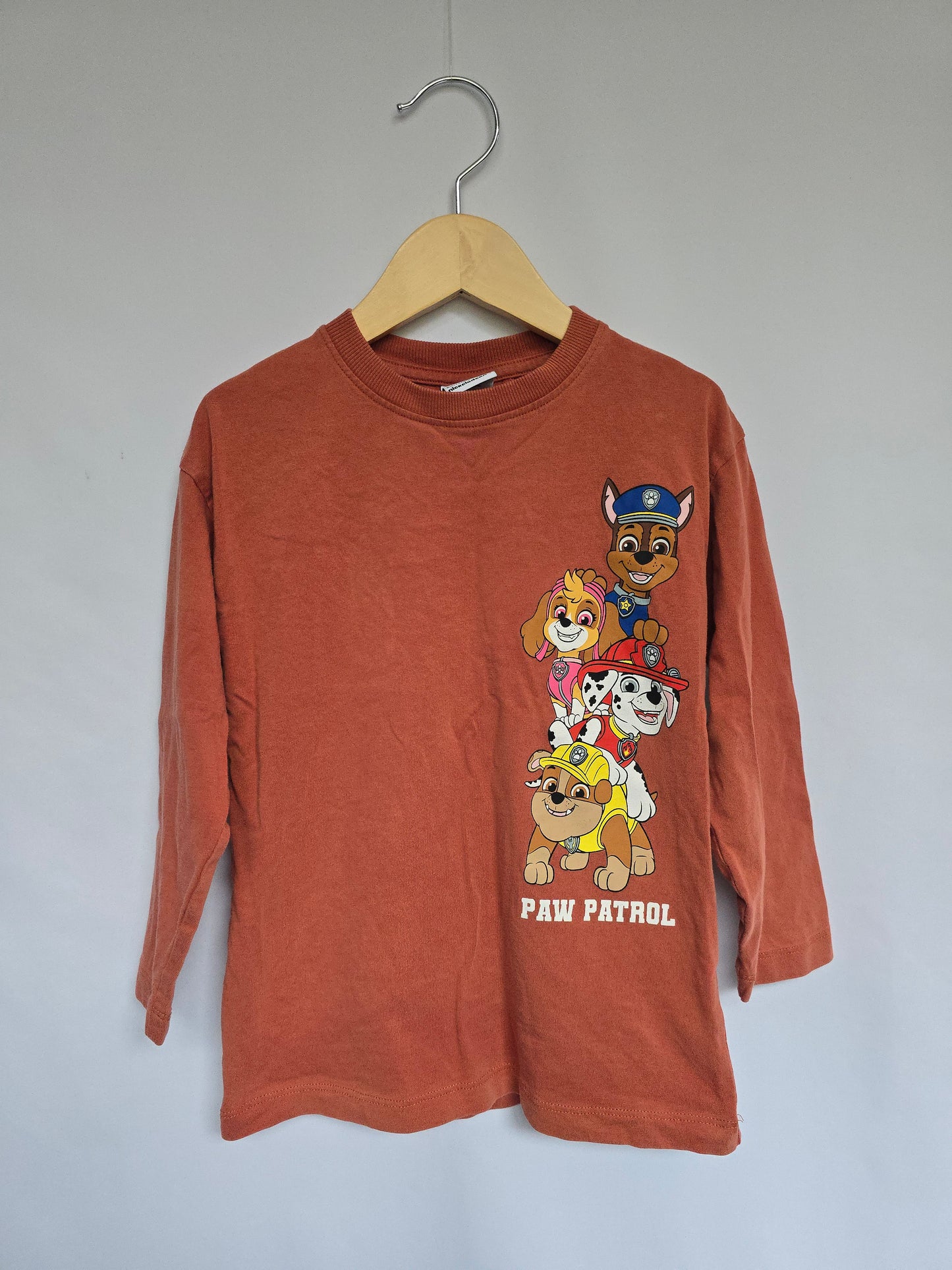 Next Paw Patrol Orange Long Sleeve Shirt • 4-5 years