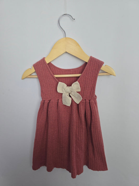 Zara Knit Bow Dress • 6-9 months