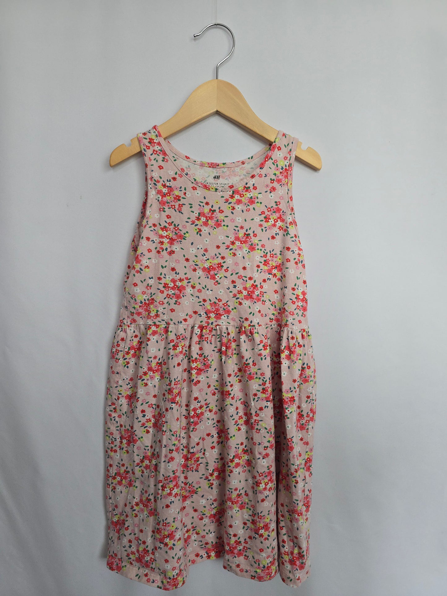 H&M Pink Mini Flora Tank Dress • 6-8 years