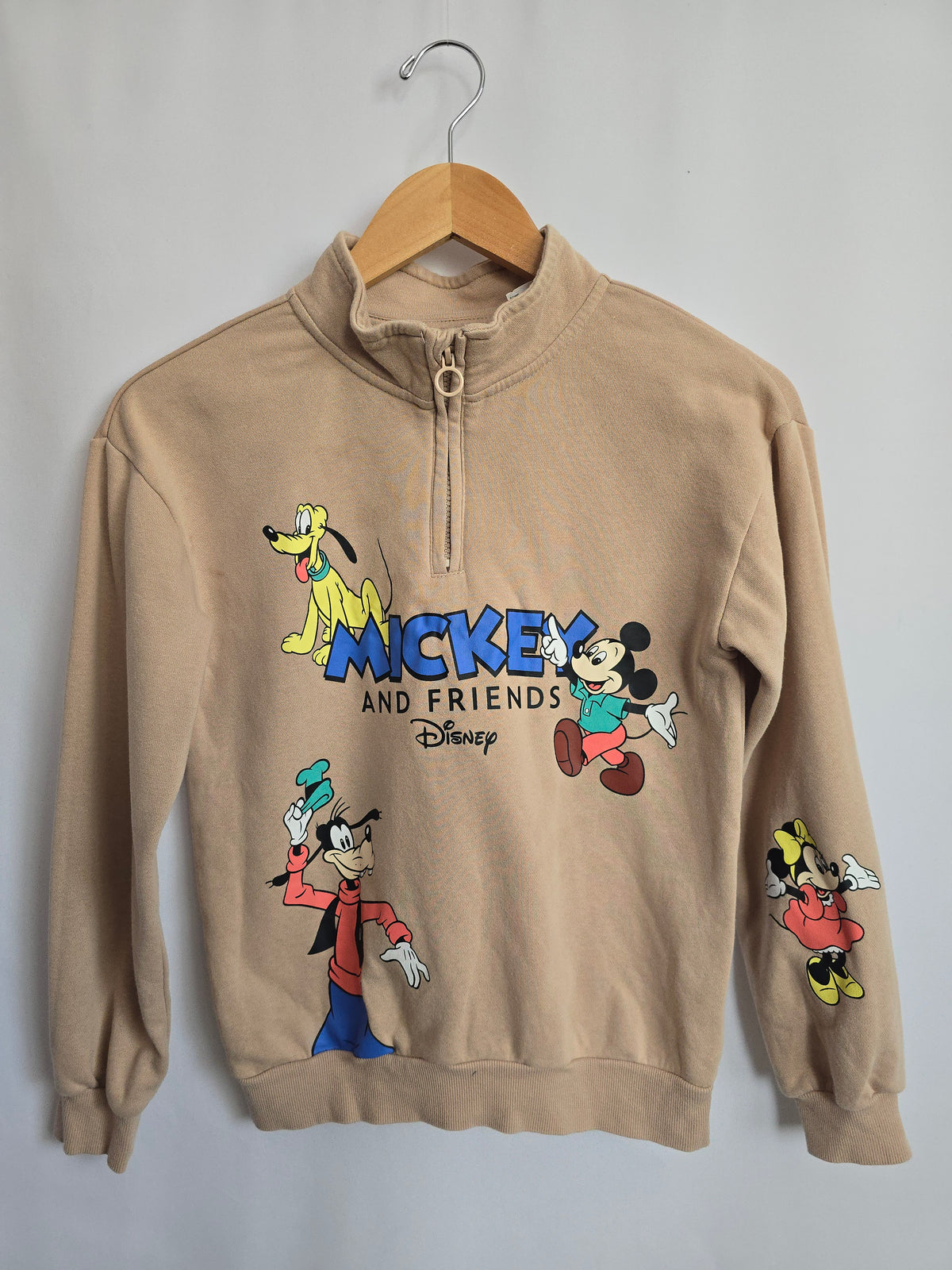 PLAY H&M Mickey & Friends 1/4 Zip Sweater • 8-10 years