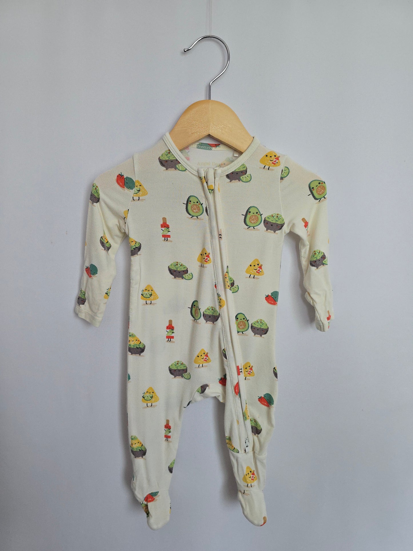 Angel Dear Guac & Chips Zip Footie • 0-3 months