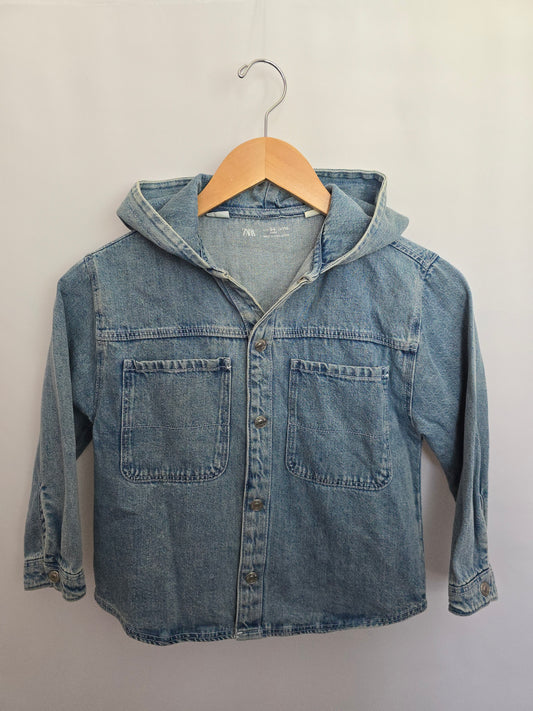 Zara Denim Shacket • 5-6 years