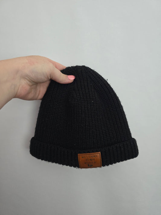 L&P Apparel Black Ribbed Toque • 2-5 years