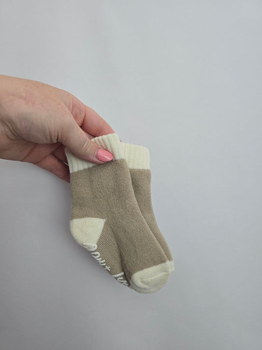 Jax & Lennon Cozy Socks Sand (3) • 0-12 months
