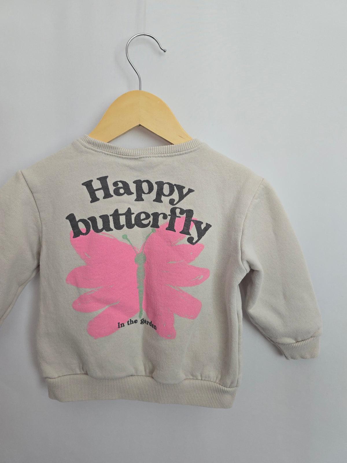 Zara Happy Butterfly Crewneck • 2-3 years