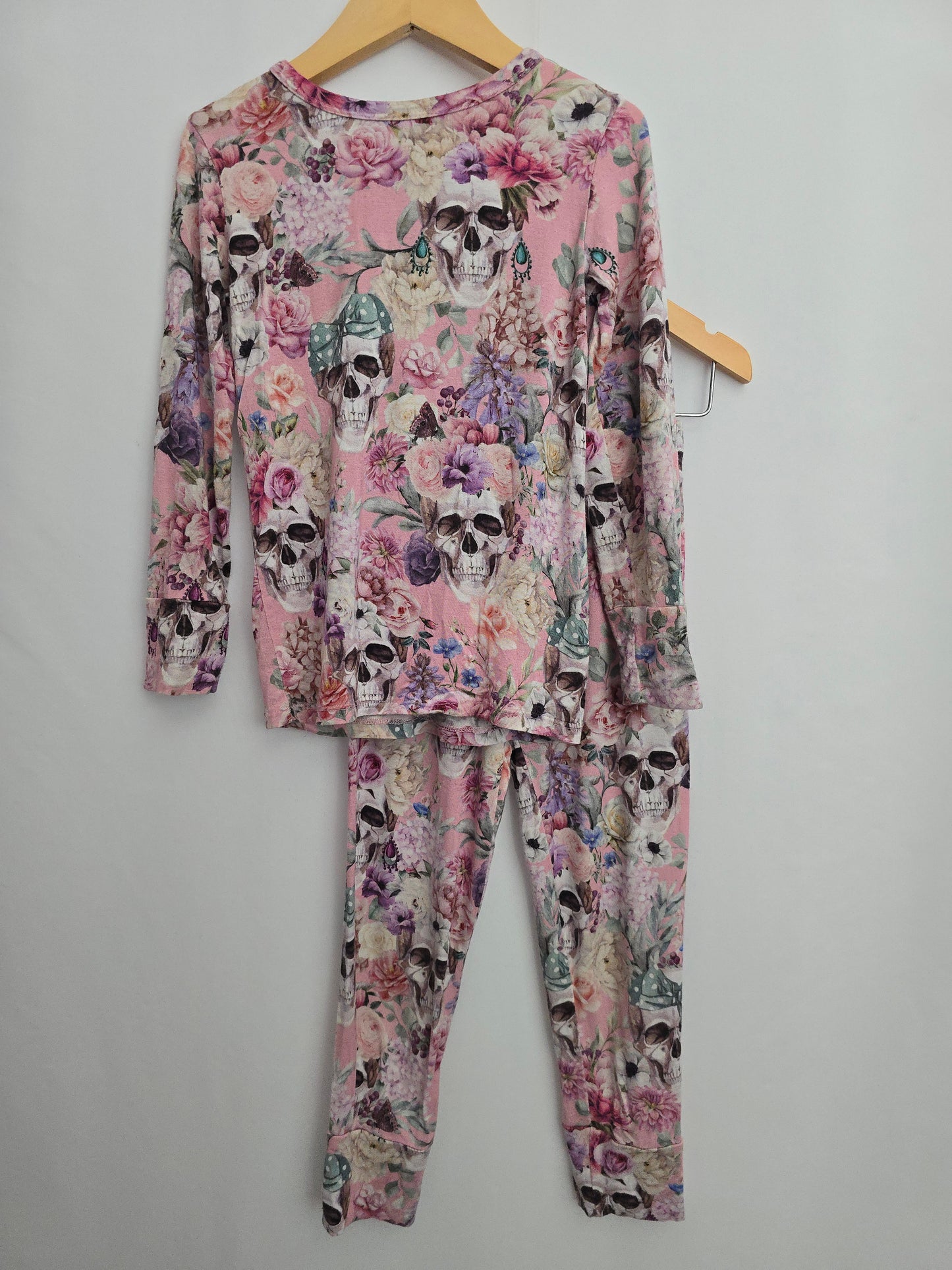 Posh Peanut Pink Skulls Pajama Set • 5 years