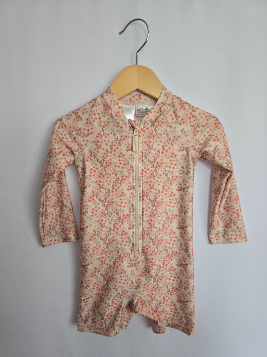 H&M Mini Floral Sunsuit • 6-12 months