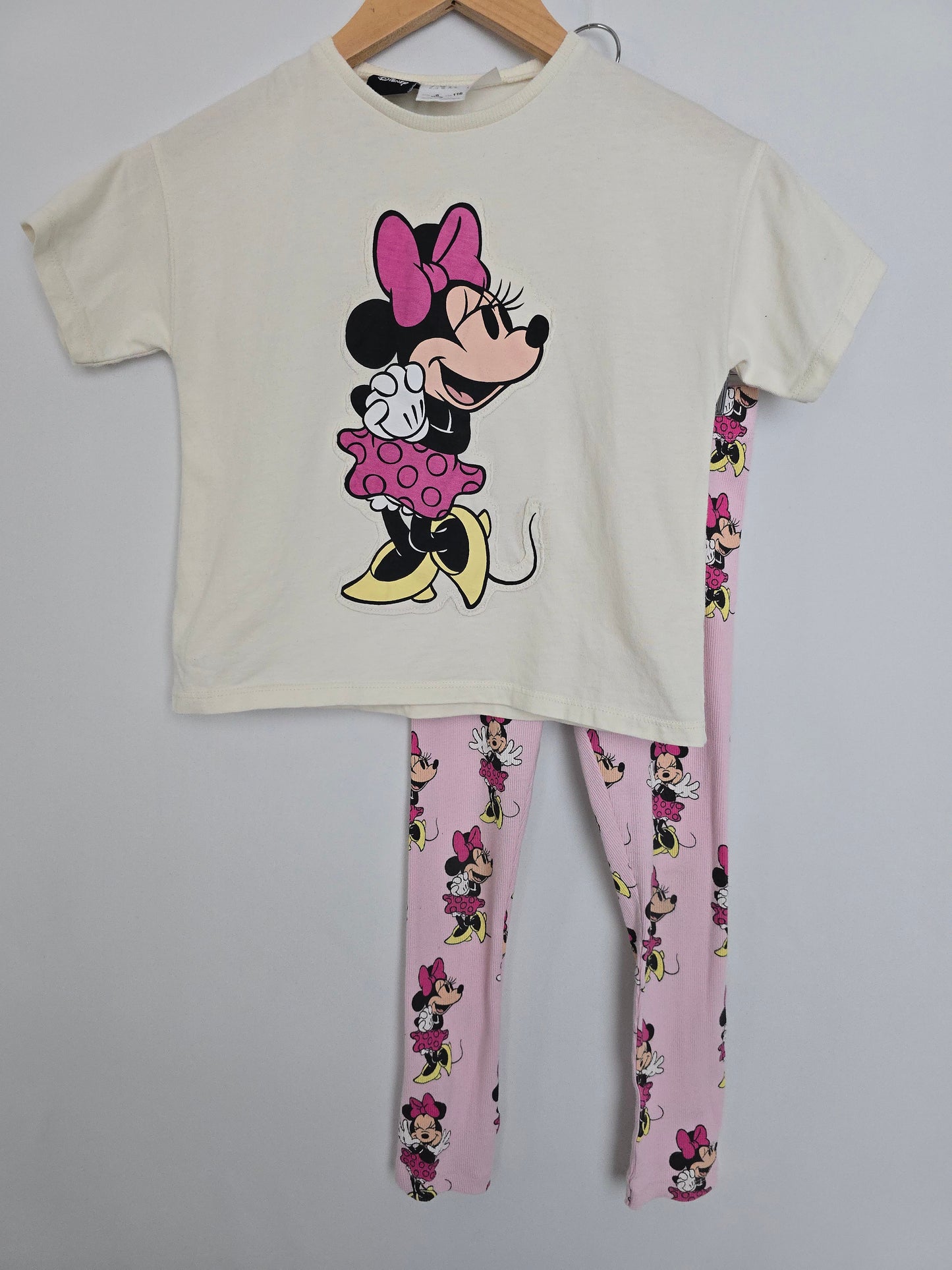 Zara Minnie Mouse Tee & Leggings • 6 years