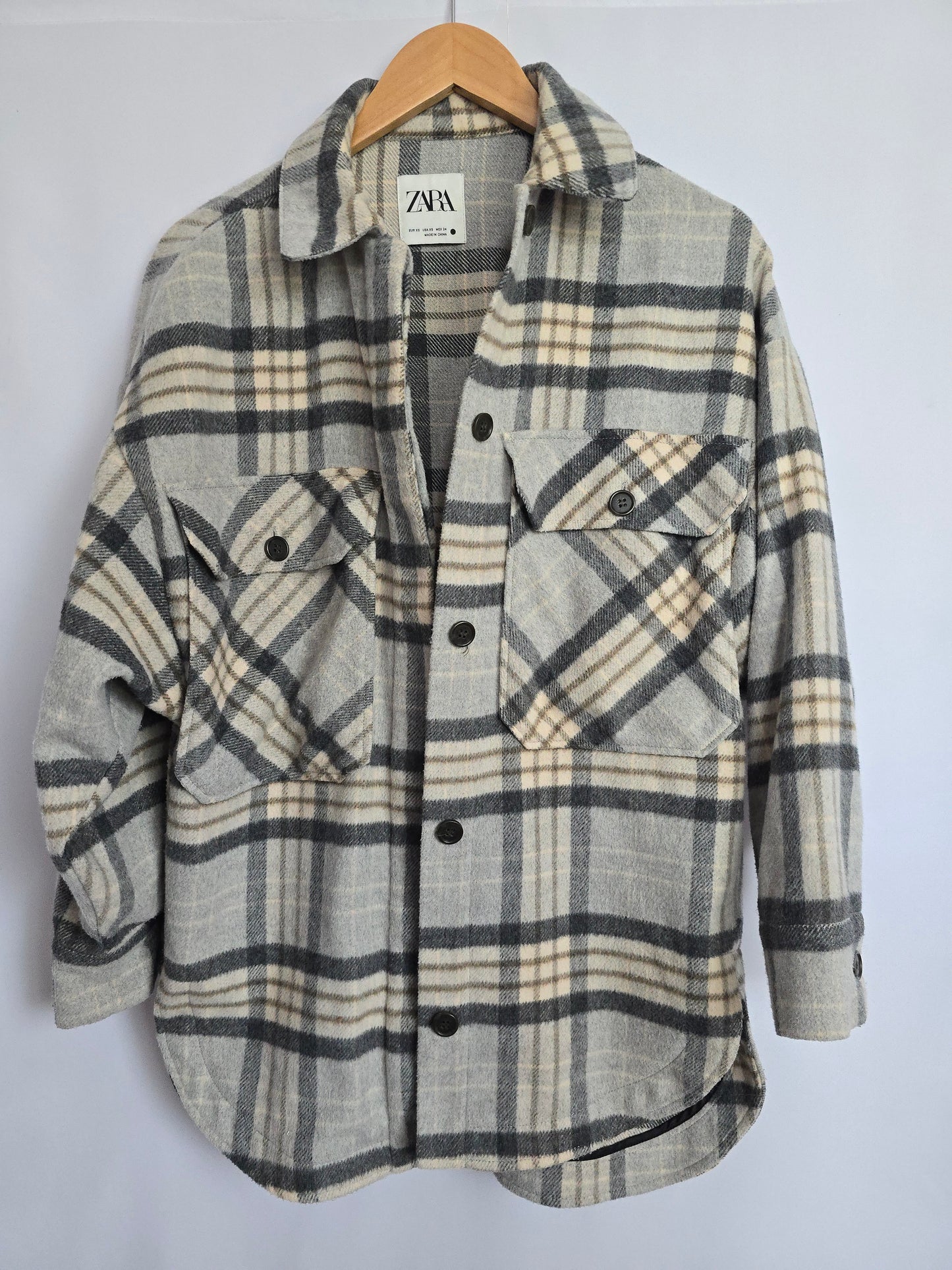 Zara Plaid Shacket • X-Small