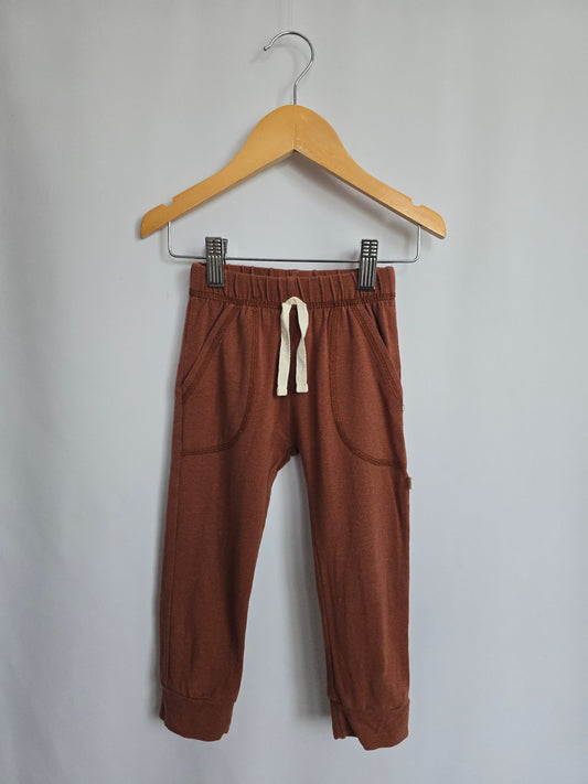 Jax & Lennon Rustic Brown Lounge Pants • 18-24 months
