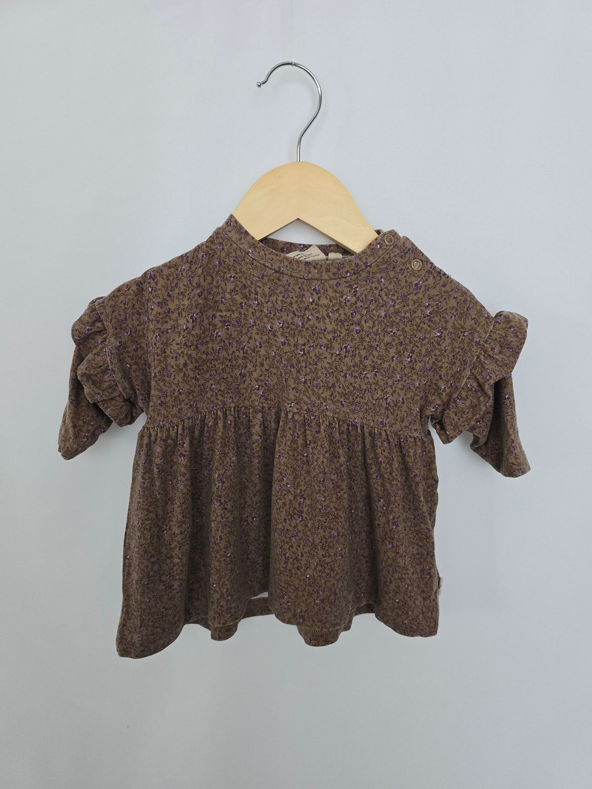 Wheat Fall Floral Viscose Dress *flaw* • 3 months