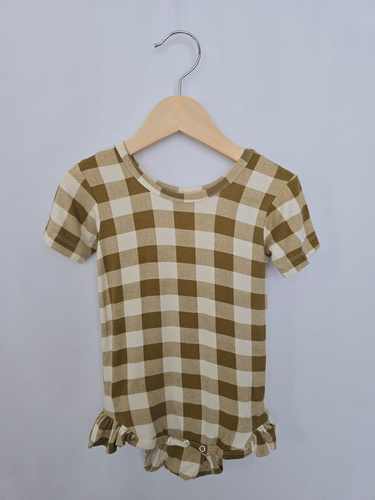 Kate Quinn Bamboo Gingham Ruffle Bodysuit • 18-24 months