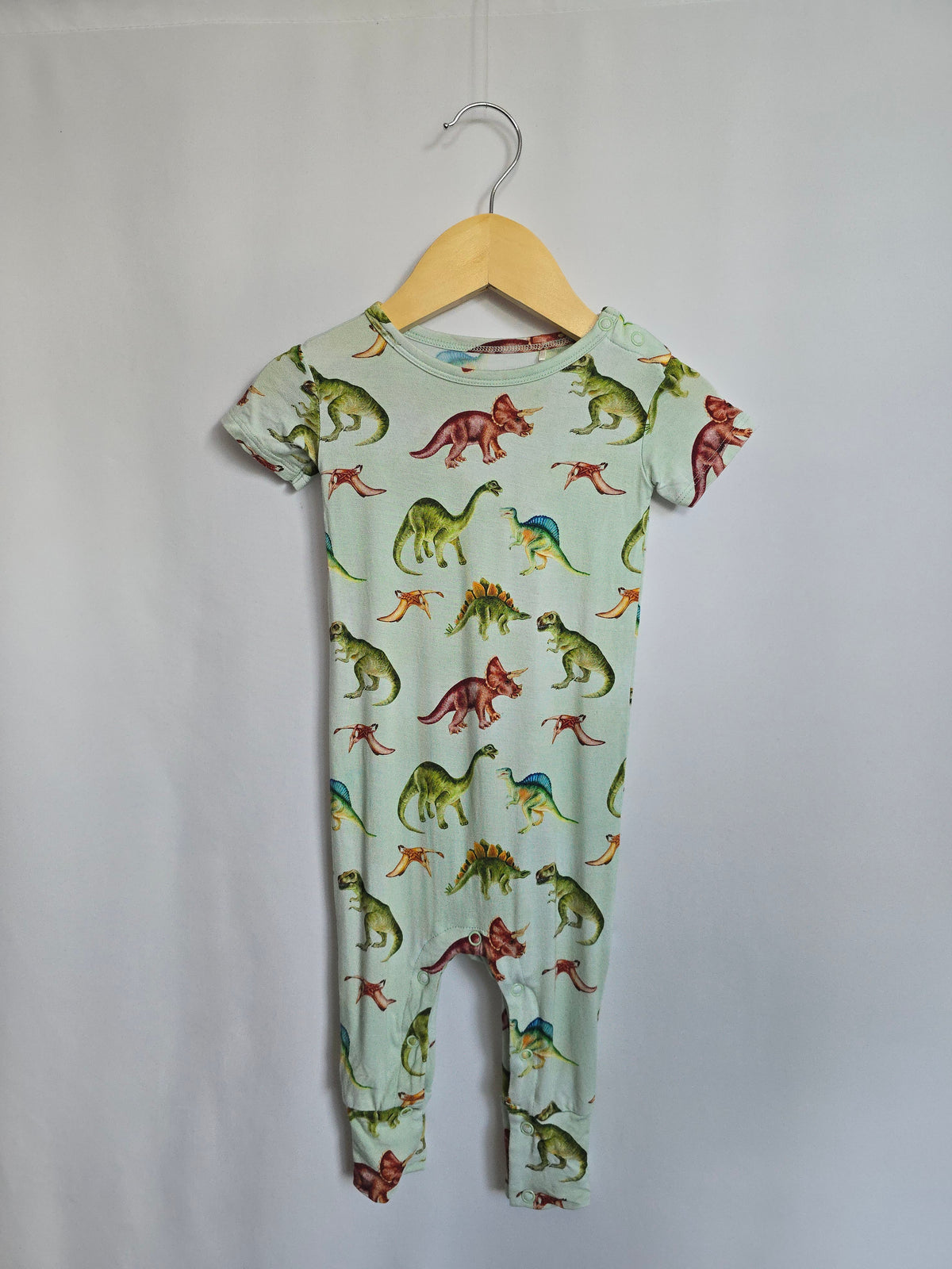 Posh Peanut Dino Snap Romper • 6-9 months