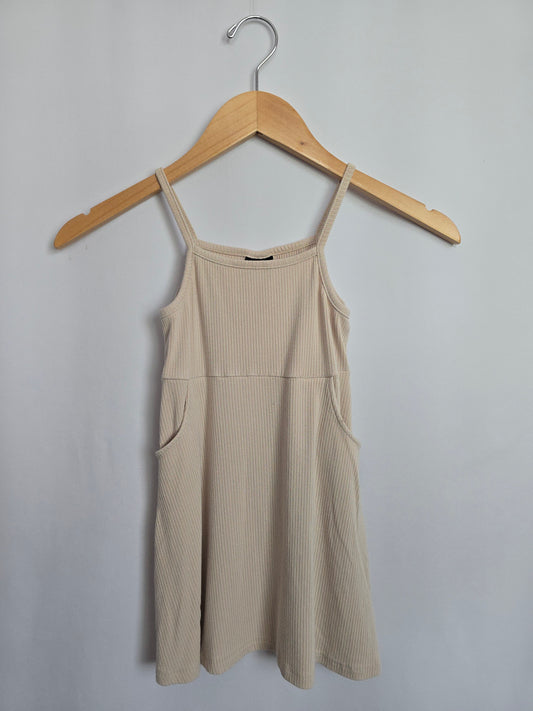 Little Bipsy Bone Ribbed Dress • 4-5 years