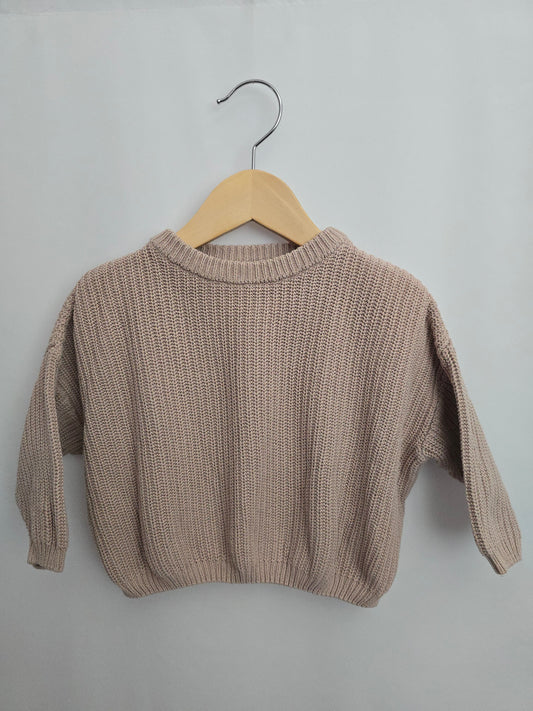 Belan J Champagne Knit Sweater • 6-12 months