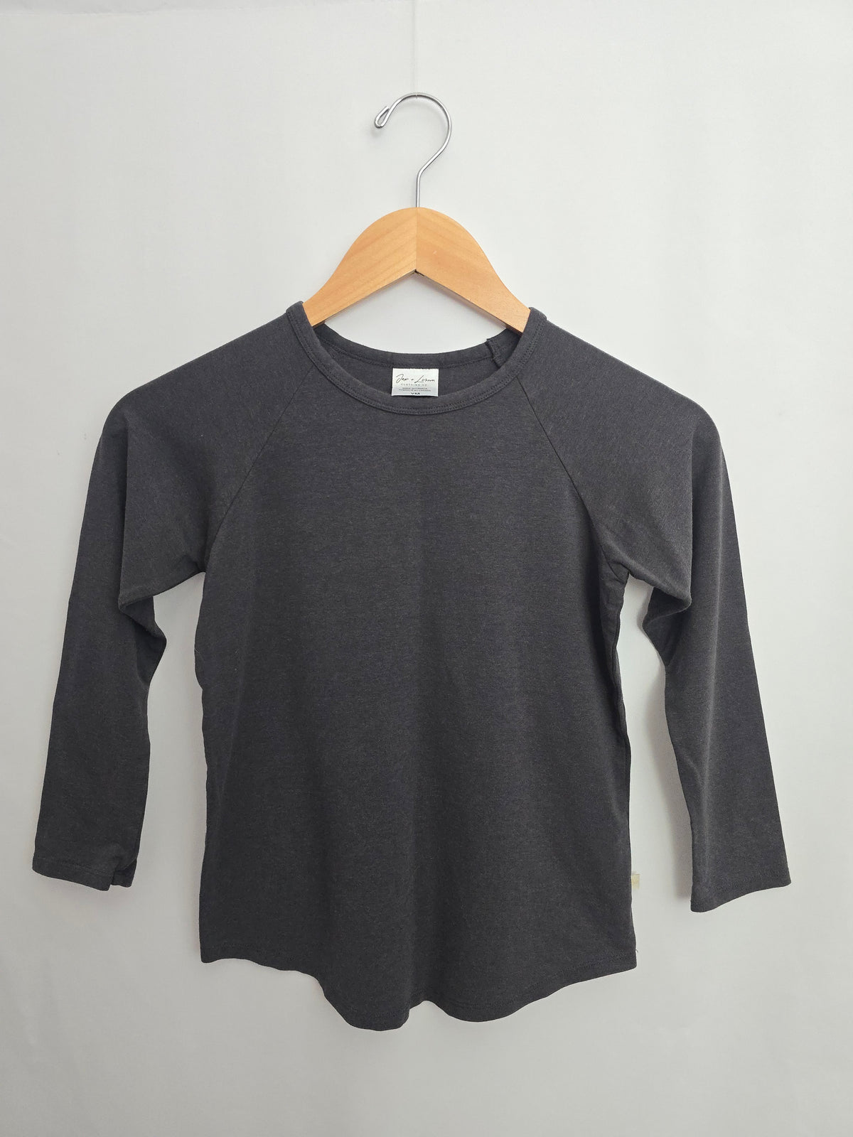 Jax & Lennonn Dark Grey Long Sleeve Shirt • Youth Medium 8-9 years