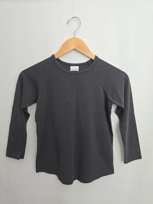 NEW Jax & Lennon Dark Grey Ribbed Long Sleeve Shirt • Youth Small 6-7 years