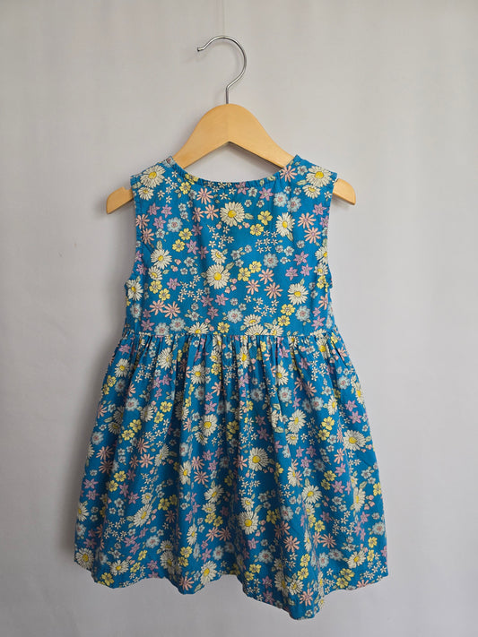 LCW Baby Blue Daisy Floral Dress • 4-5 years