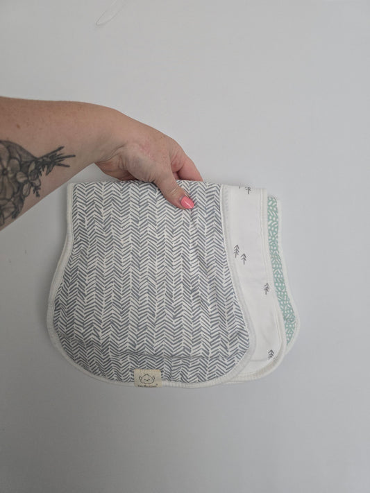Keababies 3 Pack Organic Cotton Burp Cloths