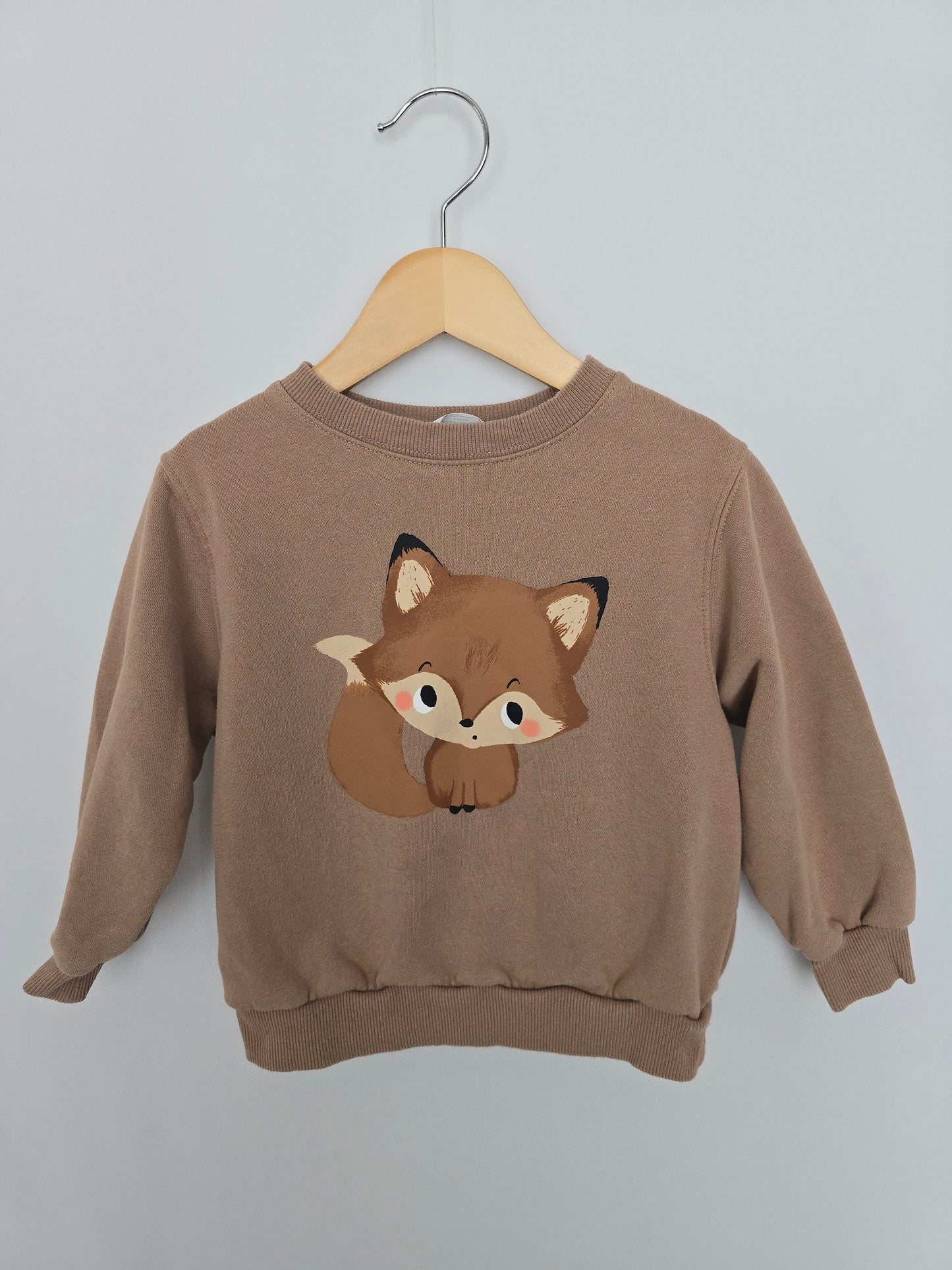 H&M Baby Fox Graphic Crew • 2-4 years