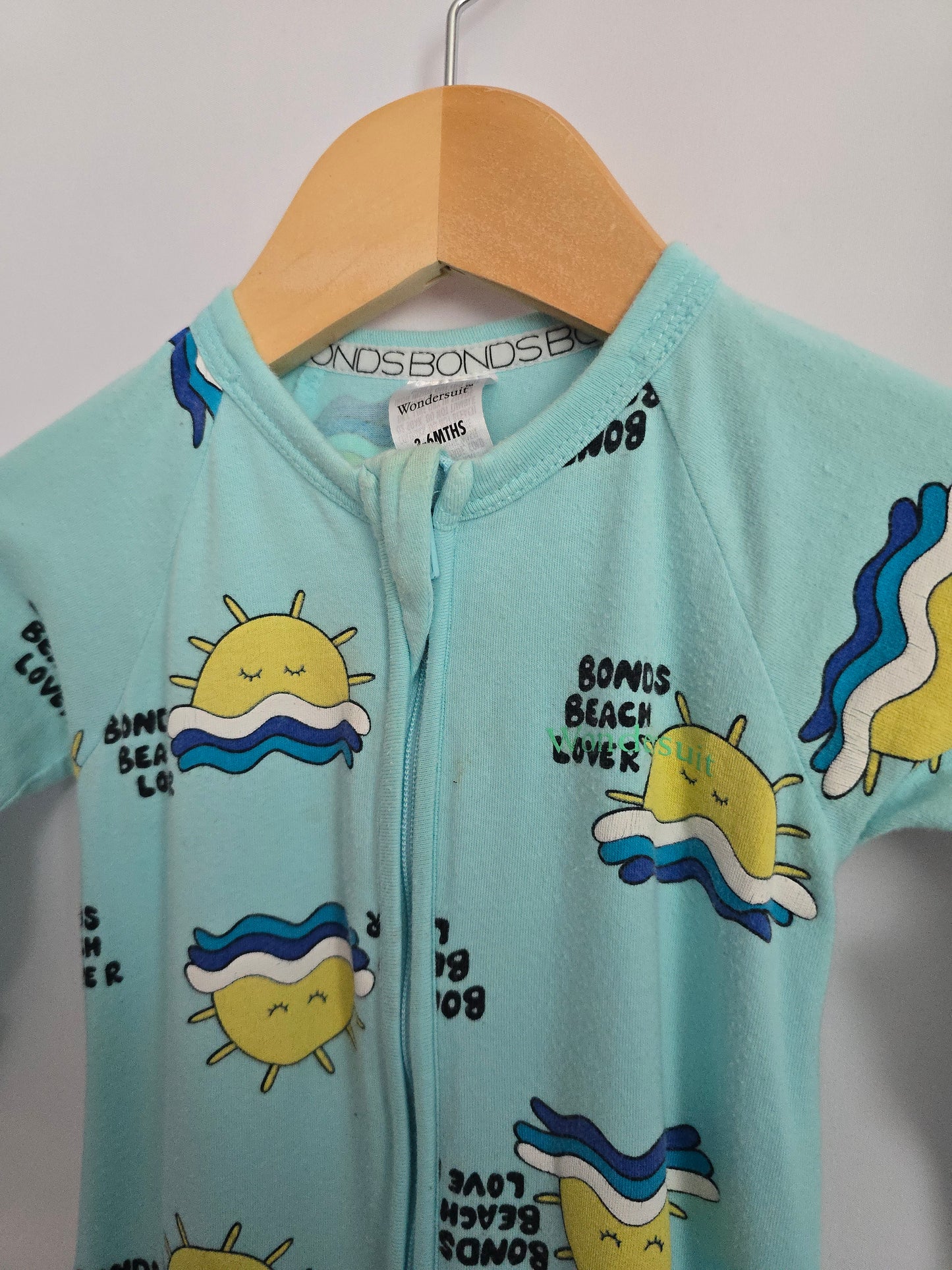 PLAY Bonds Wondersuit Light Blue Bonds Beach Lover • 3-6 months