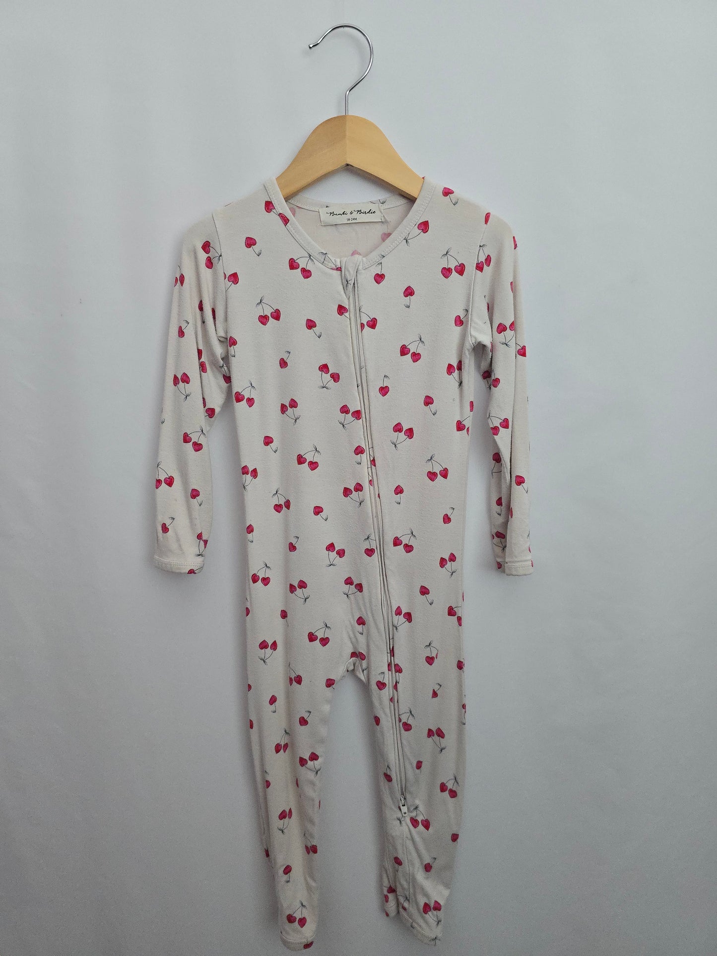 PLAY Bambi & Birdie Cherries Zip Romper • 18-24 months