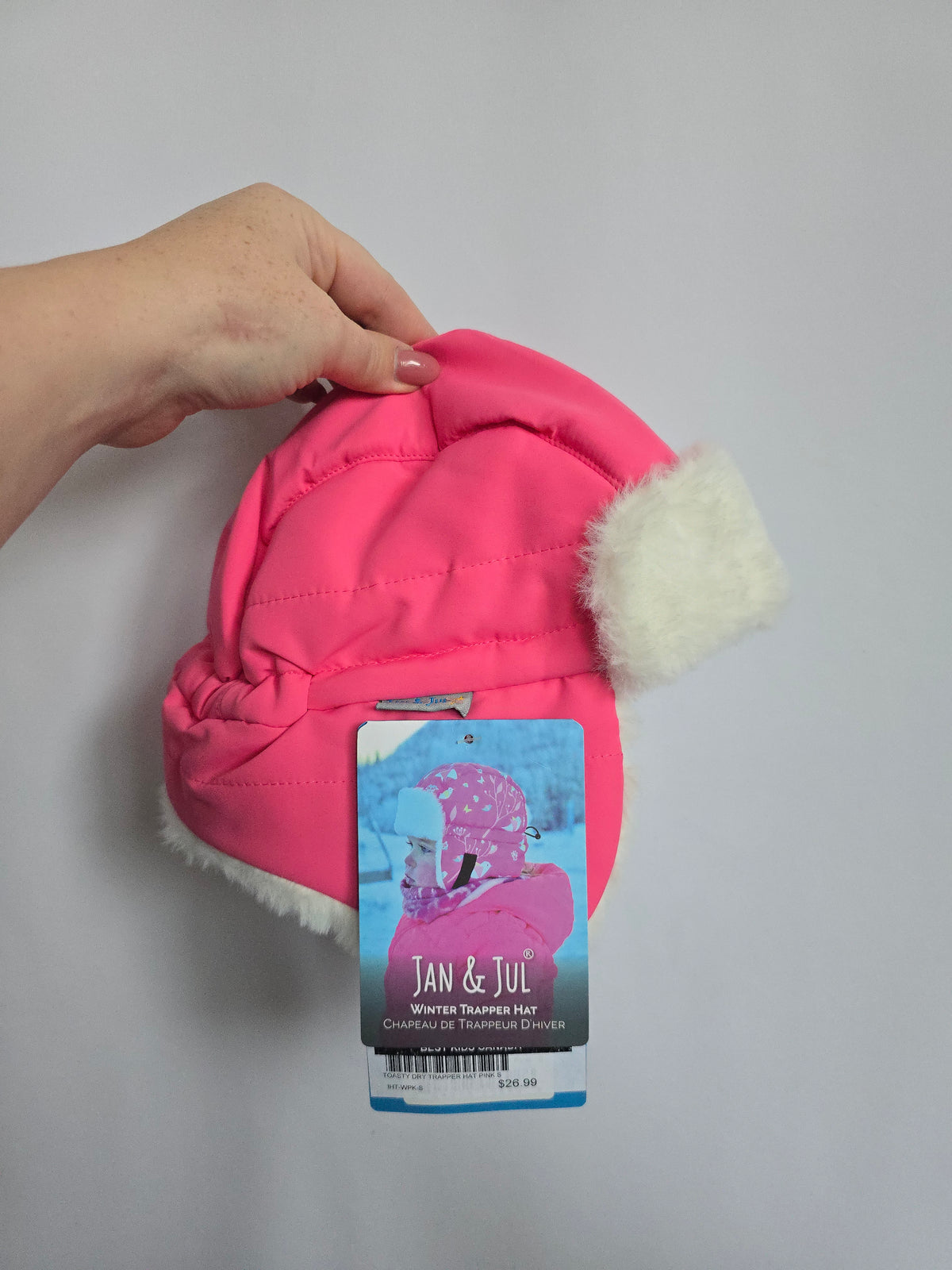 NEW Jax & Jul Pink Winter Trapper Hat • Small 0-6 months