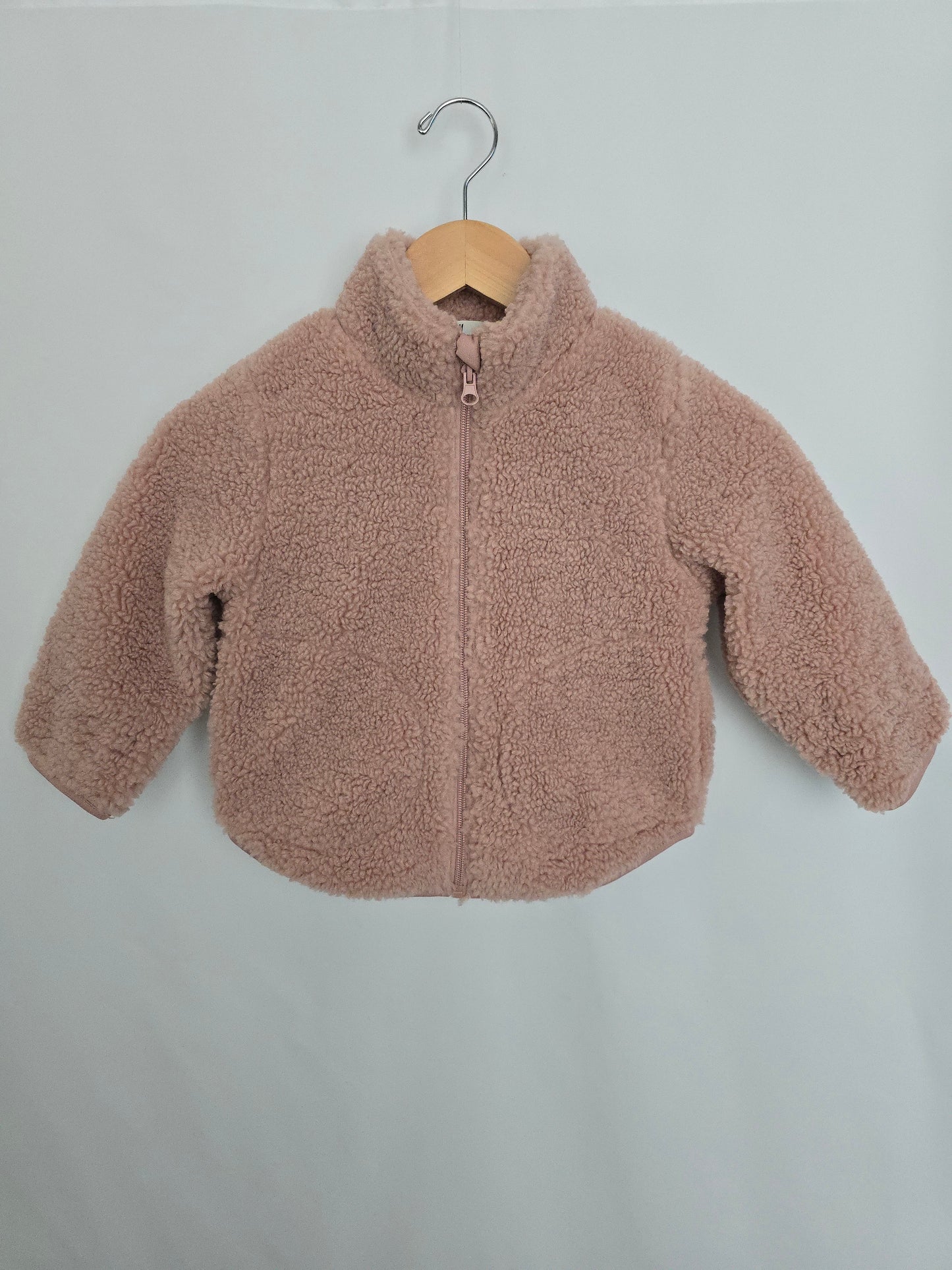 H&M Dusty Rose Teddy Jacket • 2-4 years