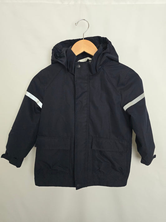H&M Water Resistant Navy Jacket • 6-8 years
