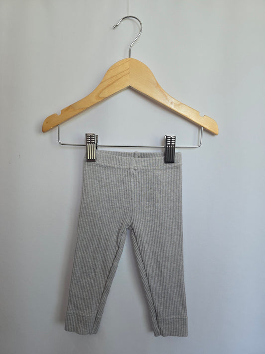 Jamie Kay Grey Ribbed Leggings • 0-3 months