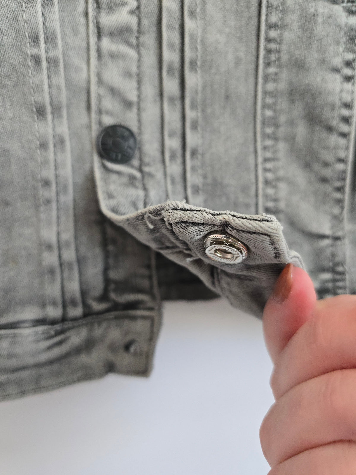 Little Bipsy Grey Wash Denim Vest *flaw* • 3-4 years
