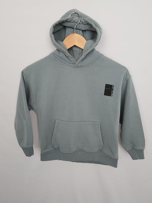 Zara Blue Slate Take a Reset Hoodie • 8 years